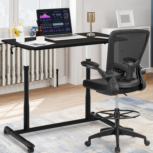 Height Adjustable Computer Desk Sit to Stand Rolling