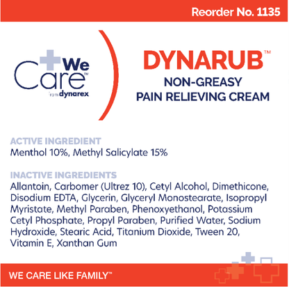 Dynarex DynaRub Cream, 3 oz. 72bxs/case (72 Count)