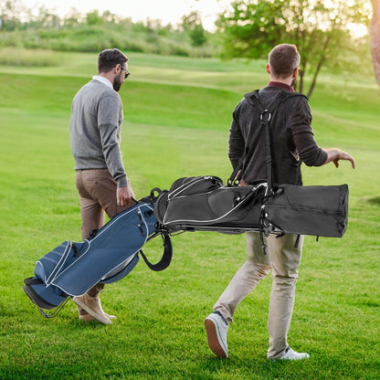 Golf Stand Cart Bag with 4 Way Divider Carry Organizer Pockets