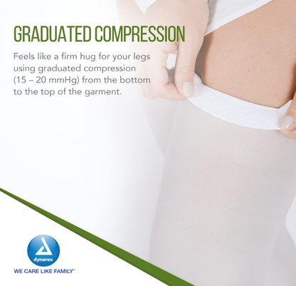 Dynarex DynaFit Compression Stockings - Thigh, X-Large, 12pairs/bx, 5bxs/case (60 Pairs)