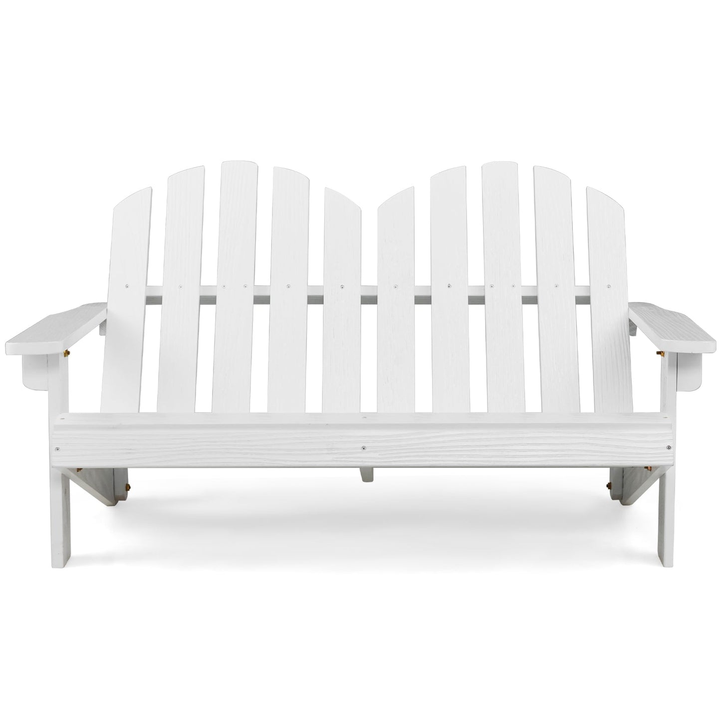 2 Person Adirondack Chair with High Backrest-White