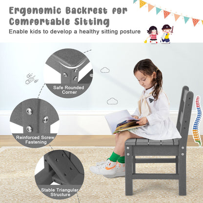 2 Pieces Kids Learning Chair set with Backrest