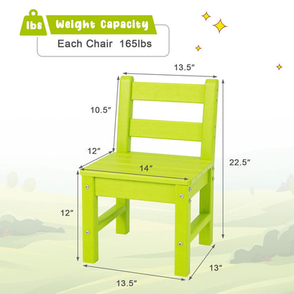 2 Pieces Kids Learning Chair set with Backrest