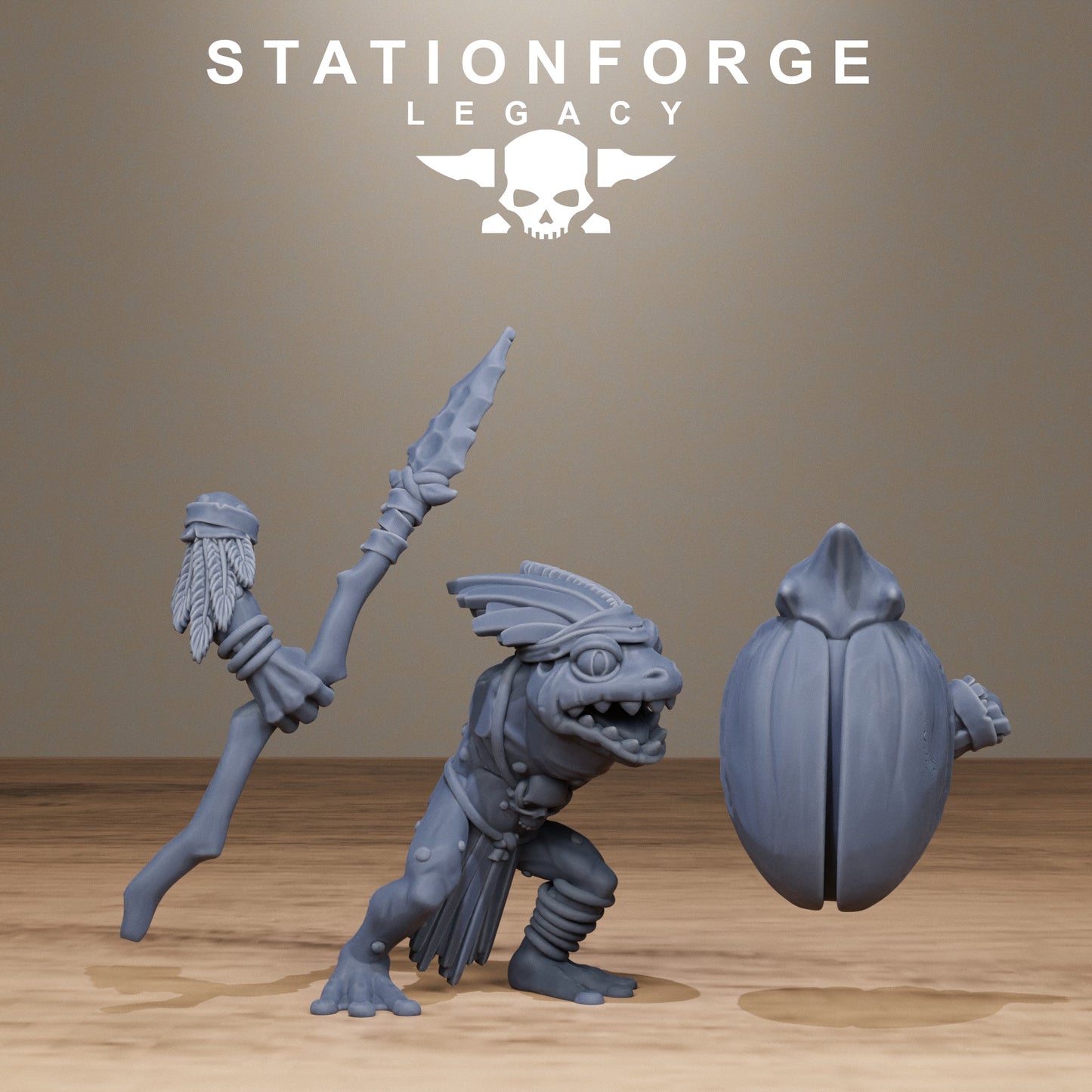 3D Printed Bogkin Spearmen by StationForge Miniatures