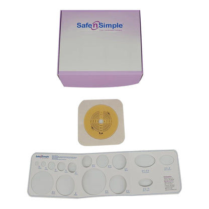Safe N Simple 2-Piece Wafer Standard Wear Tape Collar Beige, Flange Cut to Fit (80 Count)