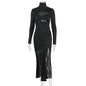 New Black elegant Fashionable Autumn And Winter party Dress for women