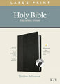 KJV Large Print Thinline Reference Bible, Filament Enabled Edition (Red Letter, Leatherlike, Black/Onyx, Indexed) - Imitation Leather