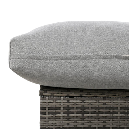 Outdoor Sectional Set Iron Gray U-Shape Seats 5 to 6 5.9 In Cushion