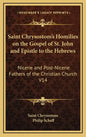 Saint Chrysostom's Homilies on the Gospel of St. John and Epistle to the Hebrews: Nicene and Post-Nicene Fathers of the Christian Church V14 - Hardcover