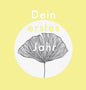 Dein erstes Jahr: Babyalbum beige gelb, zum Eintragen der schönsten Momente und Erinnerungen für unser erstes gemeinsames Jahr - Hardcover