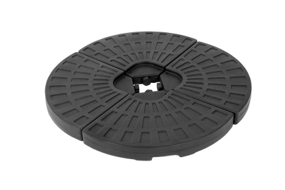 Patio Umbrella Base Fillable 4 Plate PE Black 42 LB Each Water Sand