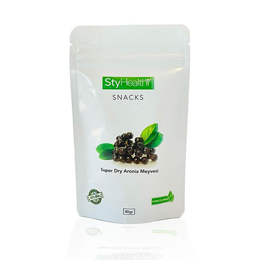 Styhealthy Dried Aronia Berries - Antioxidant Rich Superfood Snack, 40g