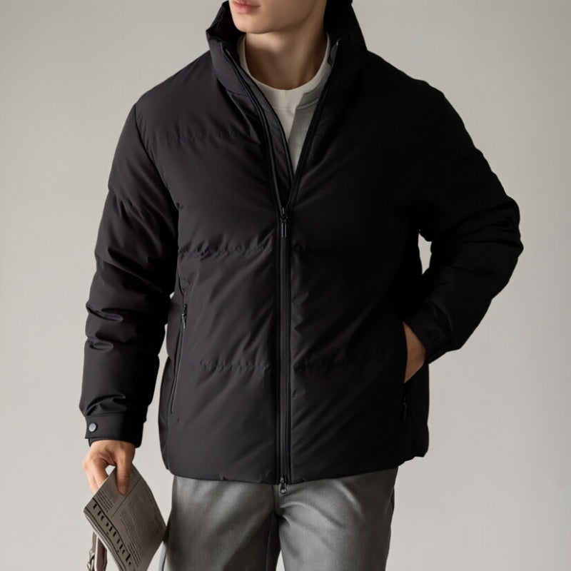 Mens Short Insulated Down Jacket Thickened Casual Outerwear