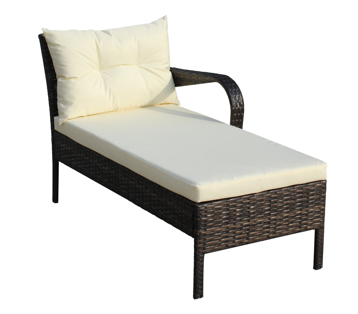 Outdoor Conversation Set PE Rattan 2 Piece Brown