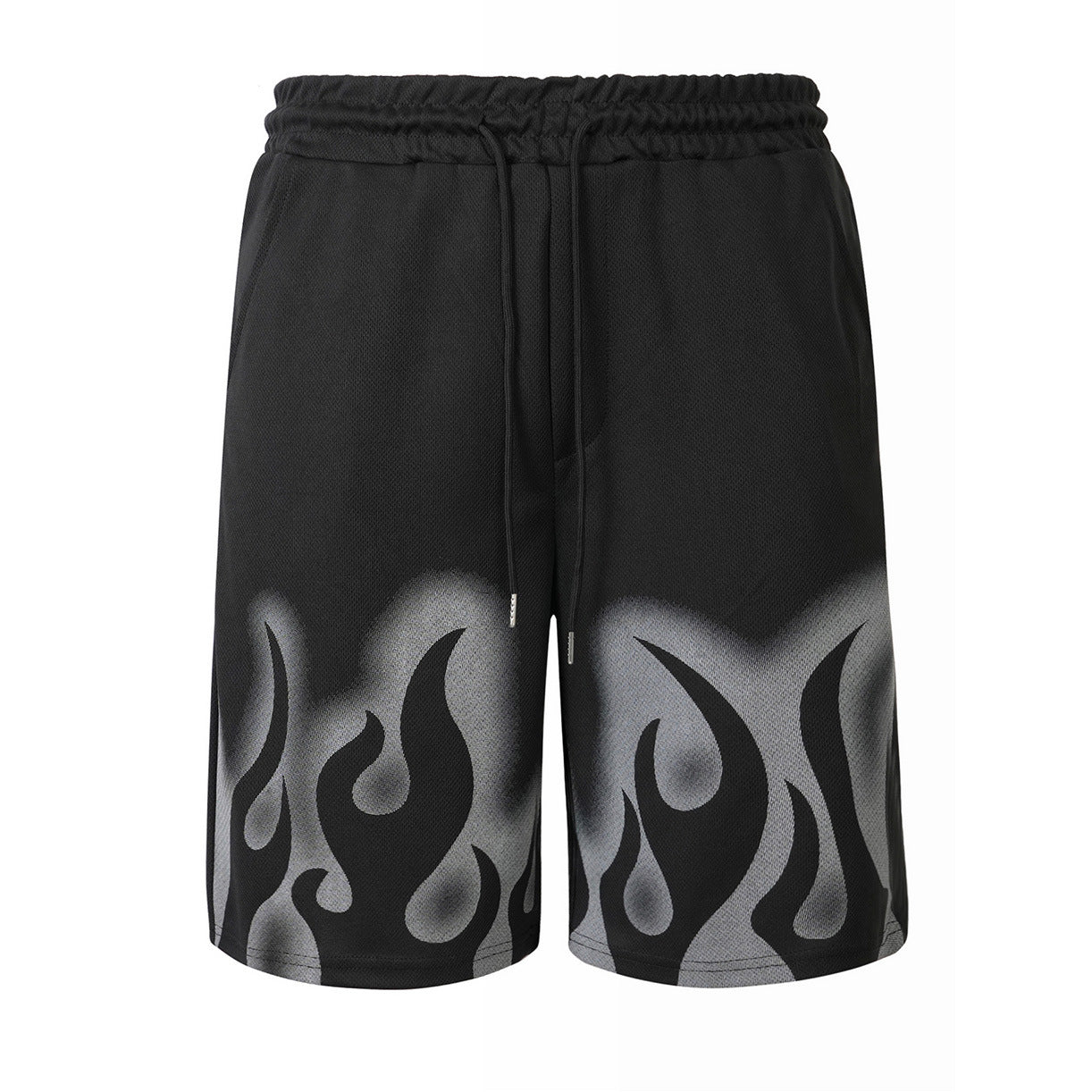 Mesh-Panel Breathable Casual Drawstring Shorts