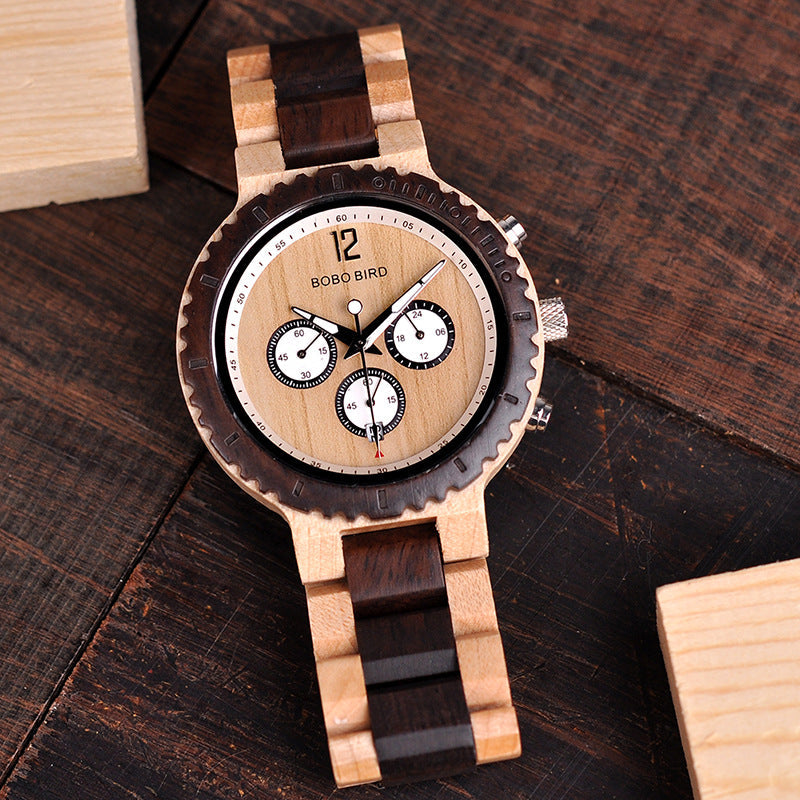 R08 Classic Wooden Analog Quartz Watch