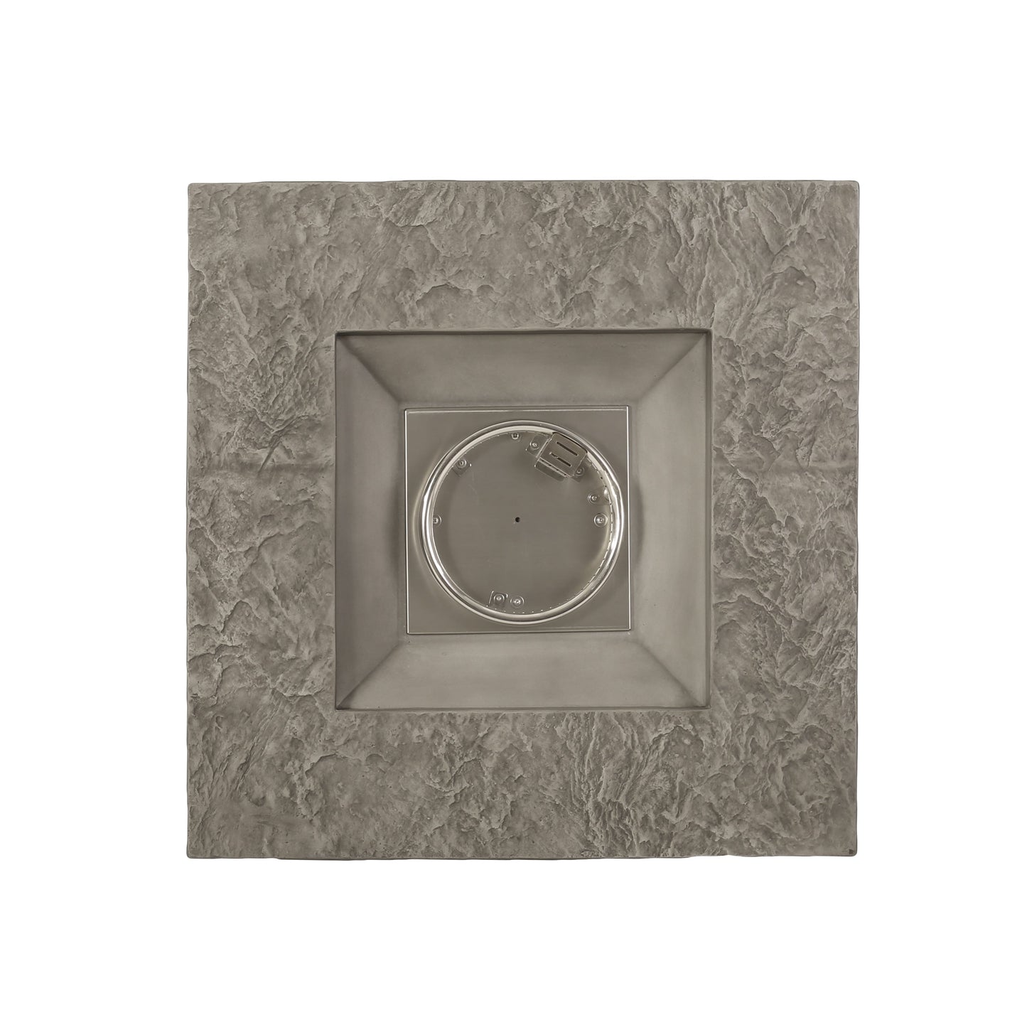 Classic Stone Design 32 Inch Square MGO Fire Pit 40000 BTU, Stone Gray