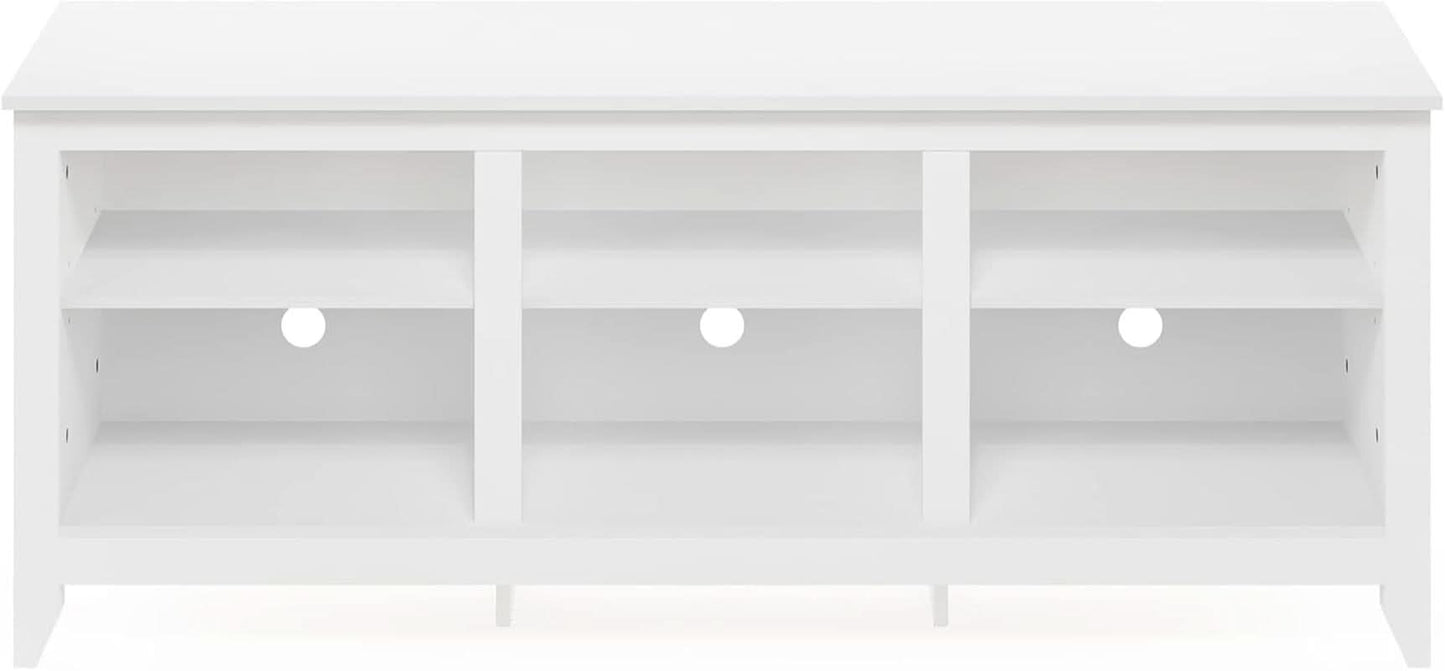 Jensen 65 Inch White Entertainment Center With TV Stand