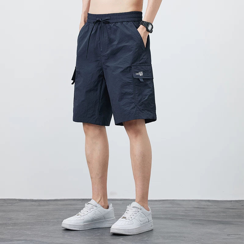 Cropped Pants American-style Streetwear Quick-drying Mid-length Trousers