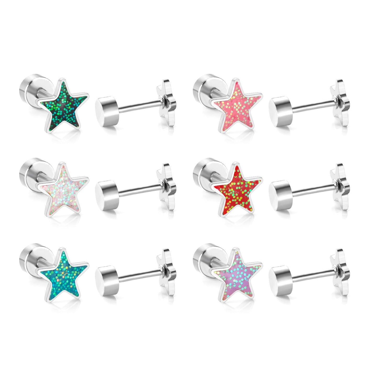 Cute And Sweet Crown-flower Earrings Stainless Steel Stud Earrings