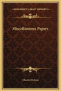 Miscellaneous Papers - Hardcover