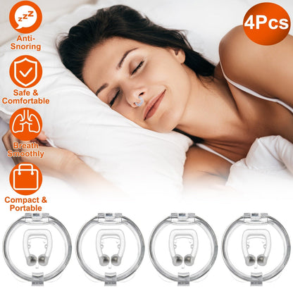 4PCS Magnetic Nose Clips Reusable Anti-Snoring Sleep Aid Comfortable Nasal Clips