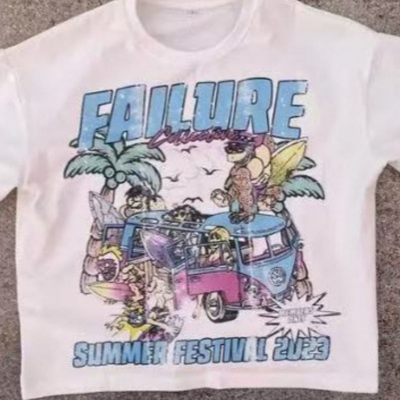 Car Letter Print T-shirt For Men And Women