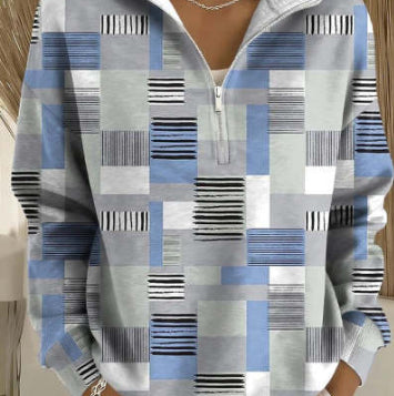 Womens Half Zip Pullover Hoodie Top