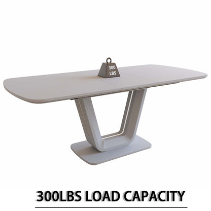 62.99-78.74' expandable dining table set for 2-8 people, equipped with 4 PU