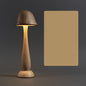 Mushroom Solid Wood Table Lamp Touch Dimming