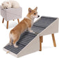 Dog Stairs for Couch 2 in 1 Foldable Pet Steps Ottoman Non Slip