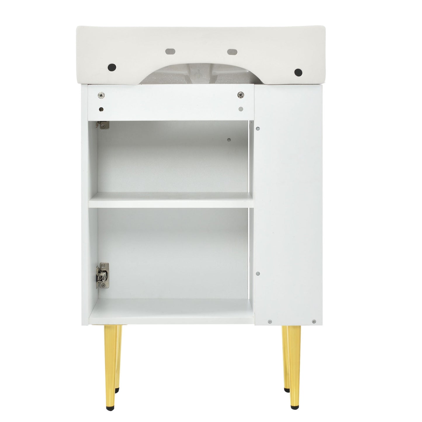 Amelia 21.6' Bathroom Vanity with Storage Cabinet, Single Ceramic Sink and Le...