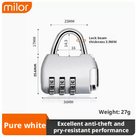 Mechanical combination lock-medium-black