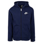 Nike Boys Club Fleece Full Zip Hoodie (Little Kids) Midnight Navy 6 Little Kid