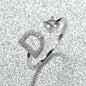 Popular Fashion Silvery AZ Letter Ring Initials Wedding Love Couple Rings Bridesmaid Gift