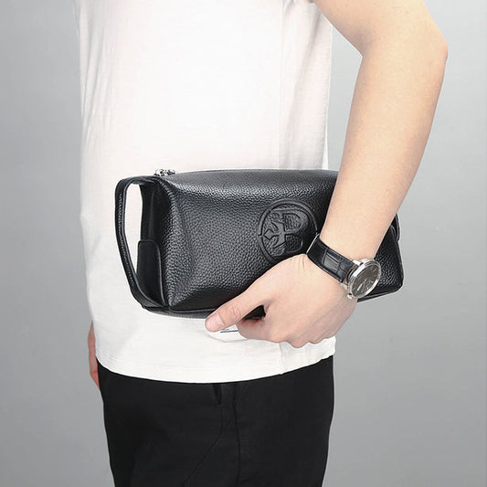 Stylish Cowhide Bag Waterproof Leather Mens Bag