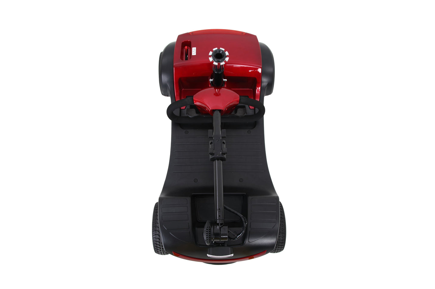 Mobility Scooter 4-Wheel Compact Metal Red 300 LB 10 Mile Rear Suspension