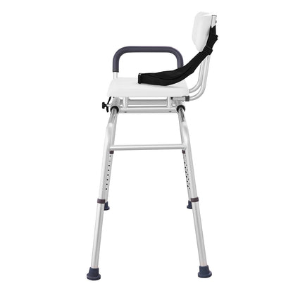 Transfer Bench Sliding Shower Chair Aluminum 400lb Reversible