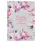 NLT Holy Bible Everyday Devotional Bible for Women New Living Translation, Vegan Leather, Pink Floral Printed - Leather
