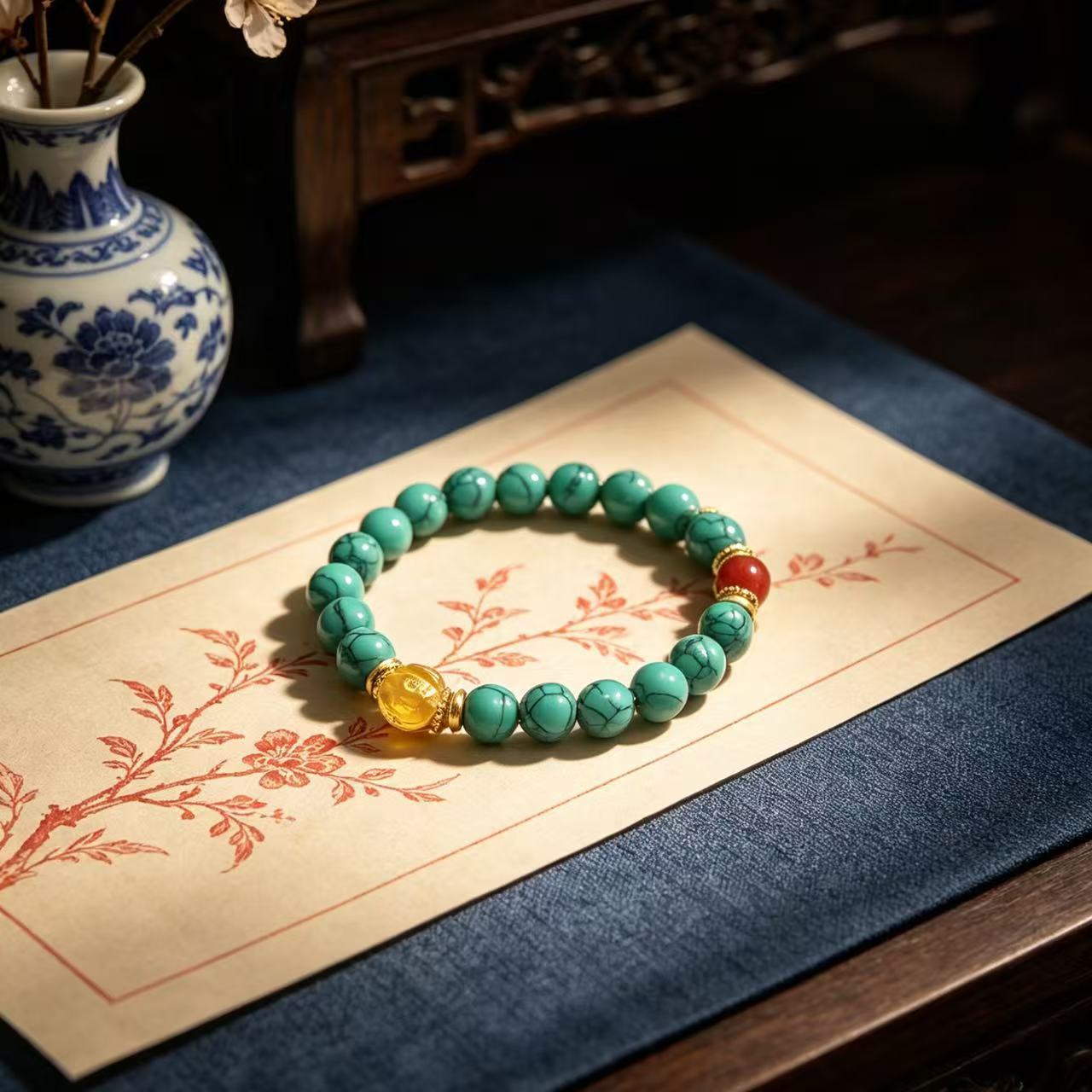 Ethnic Style Six Character Mantra Bracelet