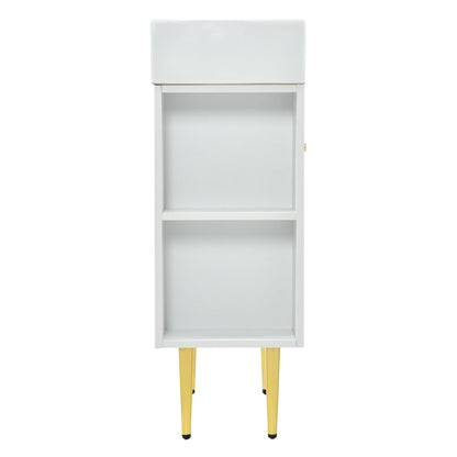 Amelia 21.6' Bathroom Vanity with Storage Cabinet, Single Ceramic Sink and Le...