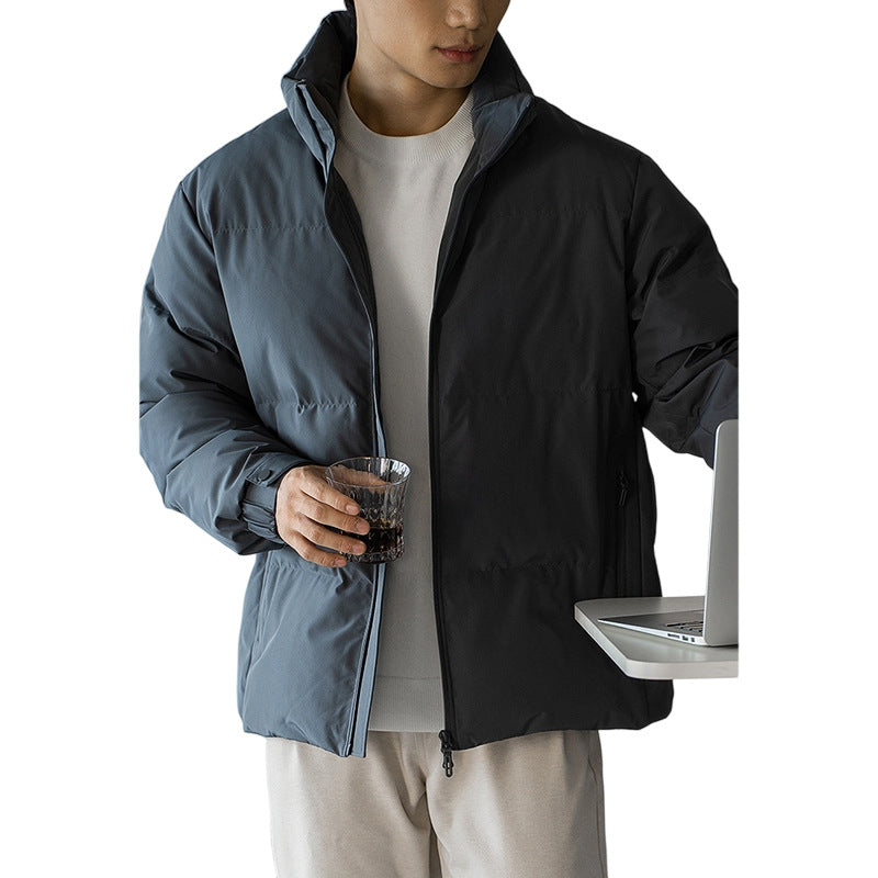 Mens Short Insulated Down Jacket Thickened Casual Outerwear