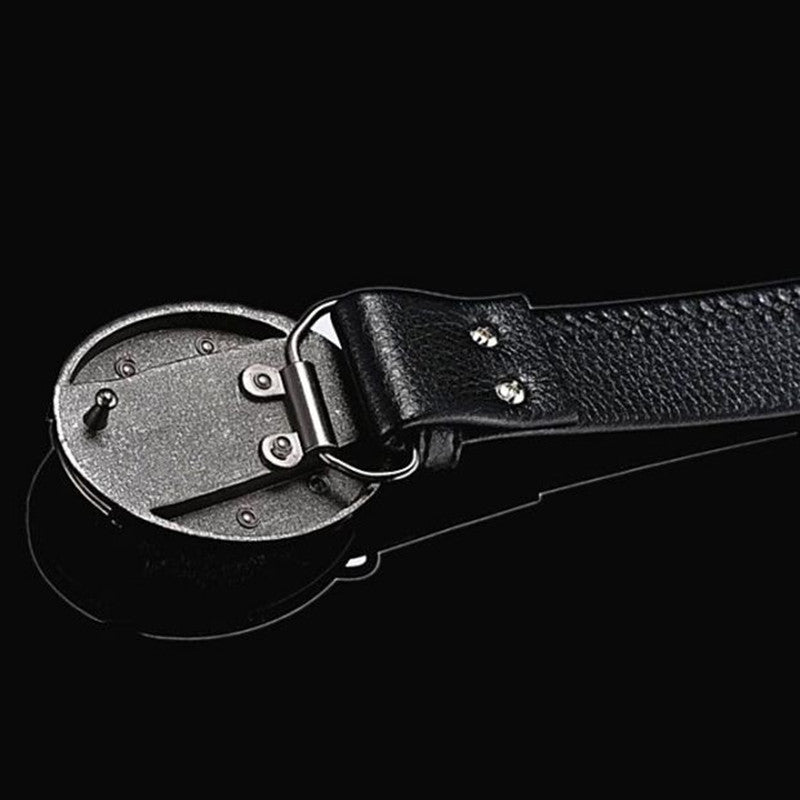 Smooth Buckle For Self-defense Trendy Punk-style Belt Buckle With A Distinctive Look