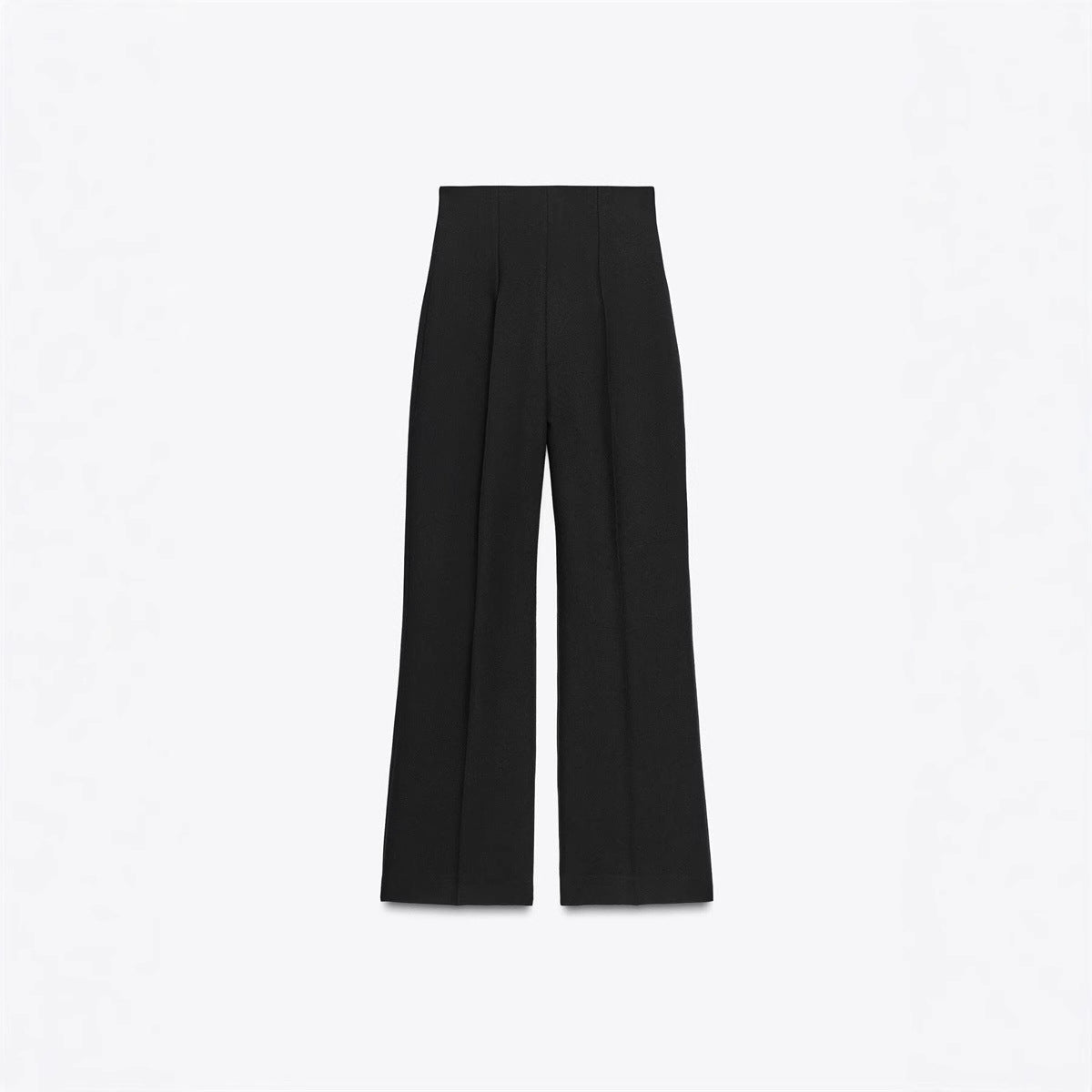 Retro Fashion Versatile Slimming High-waisted Pants With Zip Decoration