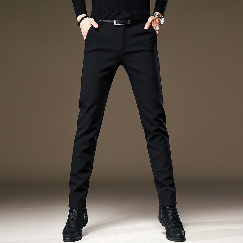 High-end Wrinkle-free Dress Pants Mens Business Slim-fit Tapered-leg Style