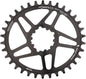 Wolf Tooth Elliptical Direct Mount Chainring - 34t SRAM Direct Mount Drop-Stop A For SRAM 3-Bolt Boost Cranksets 3mm Offset BLK