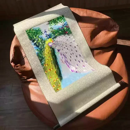 Silk Embroidery Scroll Painting – Chinese Style Silk Handicraft
