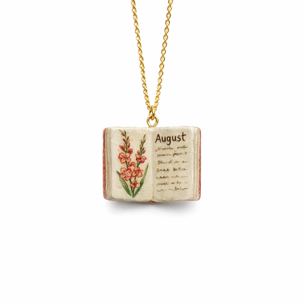 Retro Book Necklace For Women