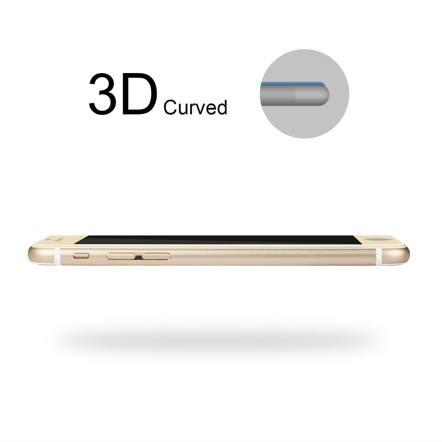 3D Curved Tempered Glass Full Cover Screen Protector for Apple iPhone 6s Plus