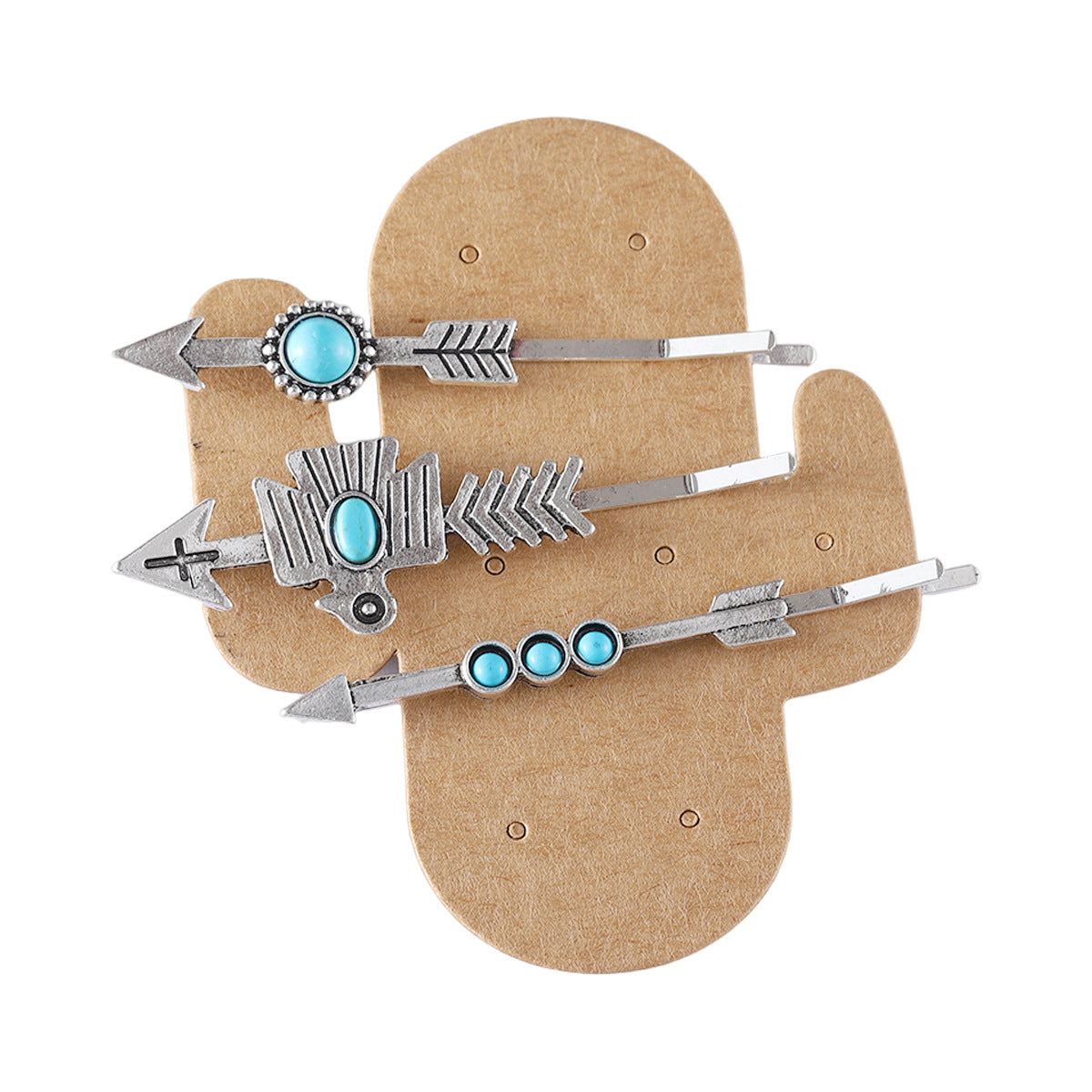 Bohemian Style Turquoise-encrusted Bobby Pin Hair Clip Set, A Popular